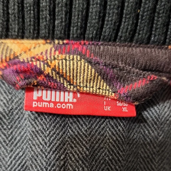 Puma Men's Charcoal and Black Bomber Jacket - Picture 4 of 4